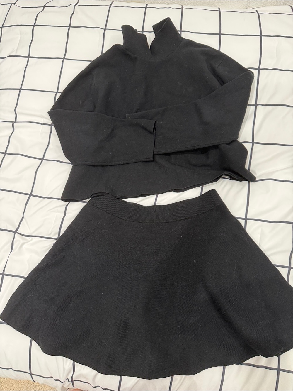 Tuckernuck Black Sweater/Skirt Set